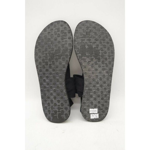 Sanuk Black Stretch Strap Casual Slingback Thong Sandals Shoes Women's 9 - Picture 10 of 10